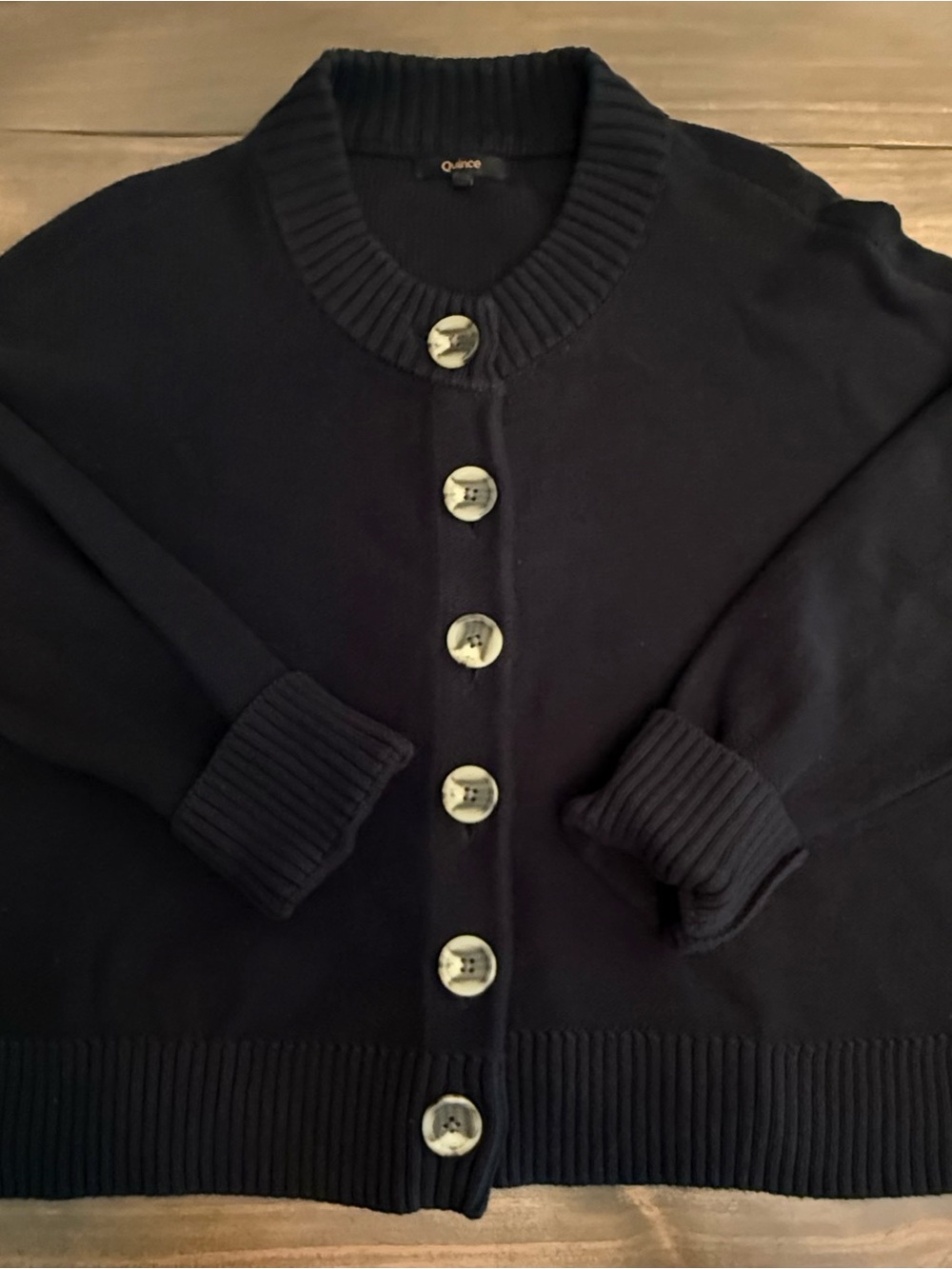 Quince Womens Button-Up Cotton Cardigan Sweater
